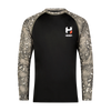 Quick Dry HIDEN EXILE™ Black/Camo Long Sleeve Shirt