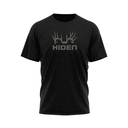 Hiden 11pt Whitetail Black T-Shirt 50/50 Blend