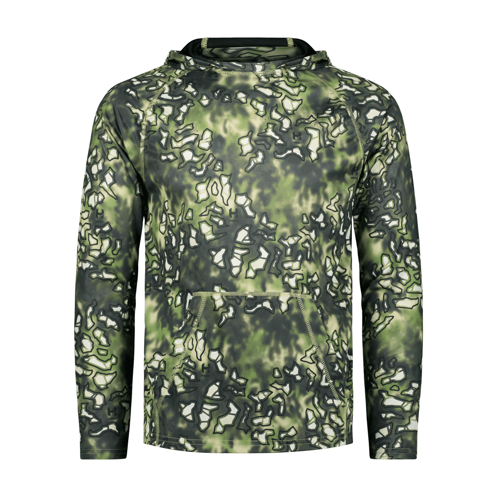 【U LAN】Drawing Camo Two Way Knit Hoodie Crossover Hoodie II | Men's Stealth Shatter Camo Hoodie – UNRL