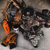 Hiden Woods Camo Black Olive Foam Flatbill Snapback Hat