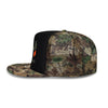 Hiden Woods Camo Black Olive Foam Flatbill Snapback Hat