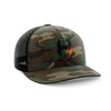 Hiden Woodland/Black Curved Snapback Hat