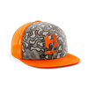 Adult/Youth Hiden® Blaze Orange/Arid Exile Camo™ Flatbill Snap Back Hat