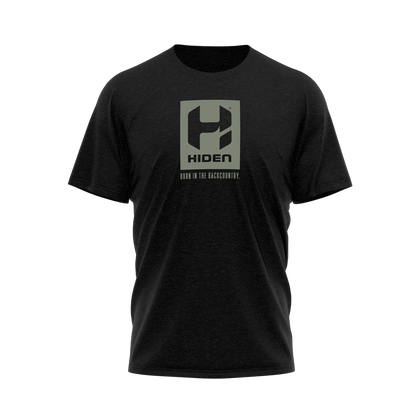 Hiden Boxed Logo Black T-Shirt 50/50 Blend