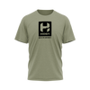 Hiden Boxed Logo Olive T-Shirt 50/50 Blend