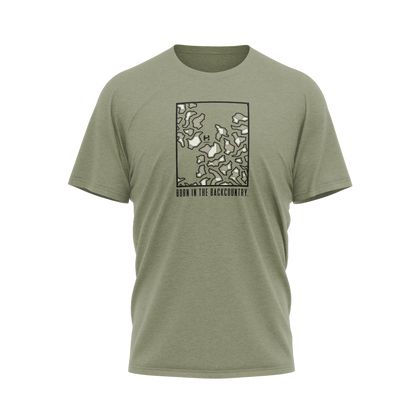 Hiden Exile Camo Olive T-Shirt 50/50 Blend