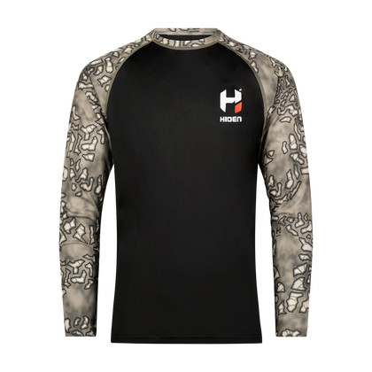 Quick Dry HIDEN EXILE™ Black/Camo Long Sleeve Shirt