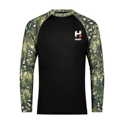 Quick Dry HIDEN EXILE™ Black/Camo Long Sleeve Shirt