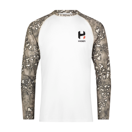 Quick Dry HIDEN EXILE™ White/Camo Long Sleeve Shirt