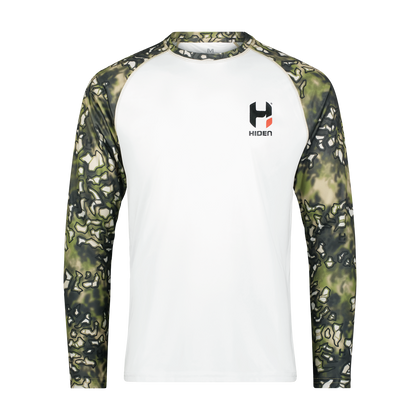 Quick Dry HIDEN EXILE™ White/Camo Long Sleeve Shirt