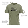 Hiden "As They Lay" Camo Horn Olive T-Shirt 50/50 Blend