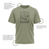 Hiden Backcountry Topo Olive T-Shirt 50/50 Blend