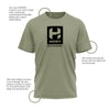 Hiden Boxed Logo Olive T-Shirt 50/50 Blend