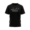 Hiden Elk Skull Black T-Shirt 50/50 Blend