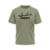 Hiden Elk Skull Olive T-Shirt 50/50 Blend