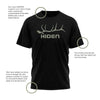 Hiden Elk Skull Black T-Shirt 50/50 Blend