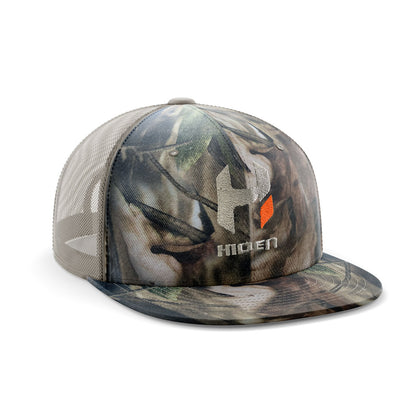 Hiden Tan/HybriCam Flat Bill Snap Back Hat