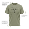 Hiden Whitetail Deadhead Olive T-Shirt 50/50 Blend