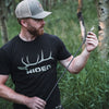 Hiden Elk Skull Black T-Shirt 50/50 Blend