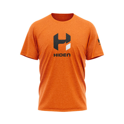 Hiden Orange Poly Blend T Shirt