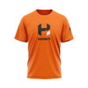 Hiden Orange Poly Blend T Shirt