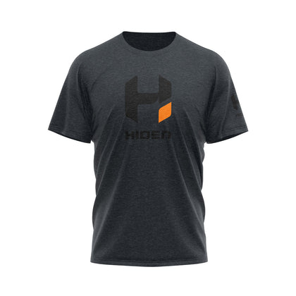 Hiden Slate Black Logo Poly Blend T Shirt
