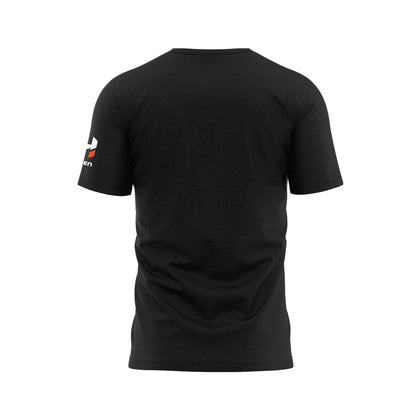 Hiden Black with White HIDEN Logo 50/50 Blend T Shirt