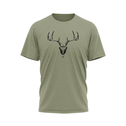 Hiden Whitetail Deadhead Olive T-Shirt 50/50 Blend