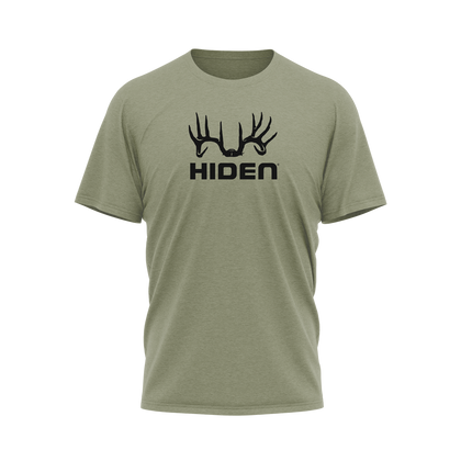 Hiden 11pt Whitetail Olive T-Shirt 50/50 Blend