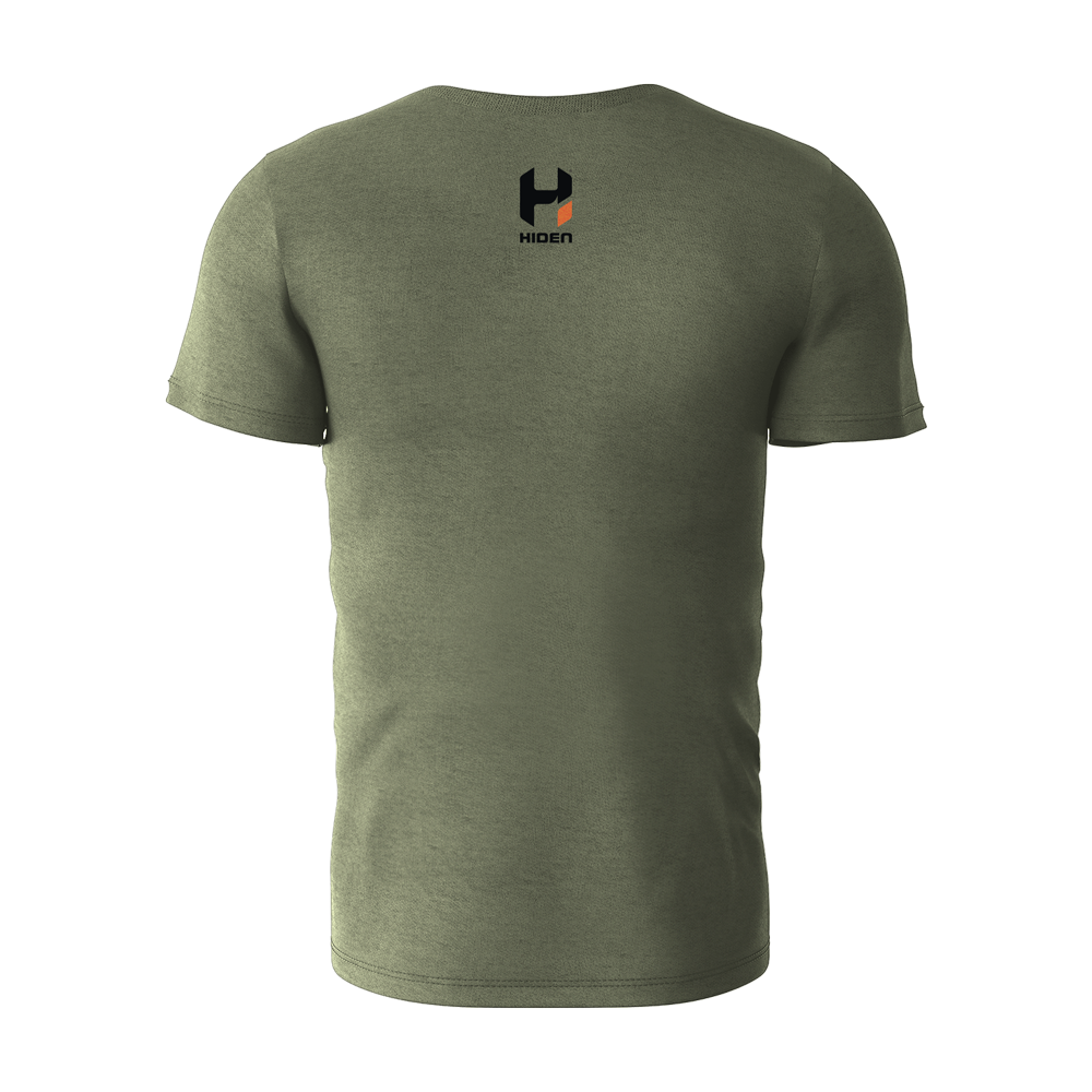 Hiden Backcountry Topo Olive T-Shirt 50/50 Blend
